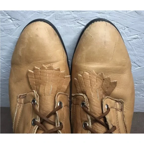 Unbranded Men's Packer Logger Boots Tan Brown Leather Size 10.5D - Picture 11 of 15